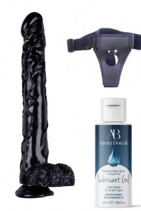 Belden Balamal Kayganlatrc Set Noctis 42cm Siyah Dildo No:44